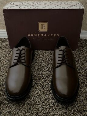 Bootmakers Men’s Oxford 7000 Brown Color Leather Shoes- Size 12D